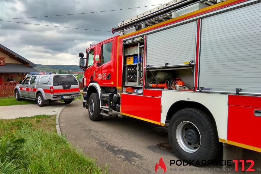 Pożar w stolarni w Dukli