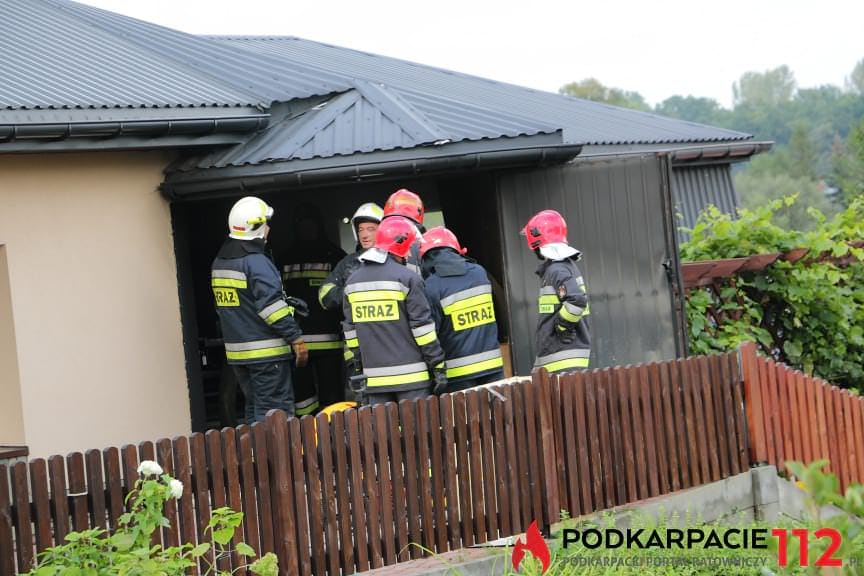 Pożar w stolarni w Dukli