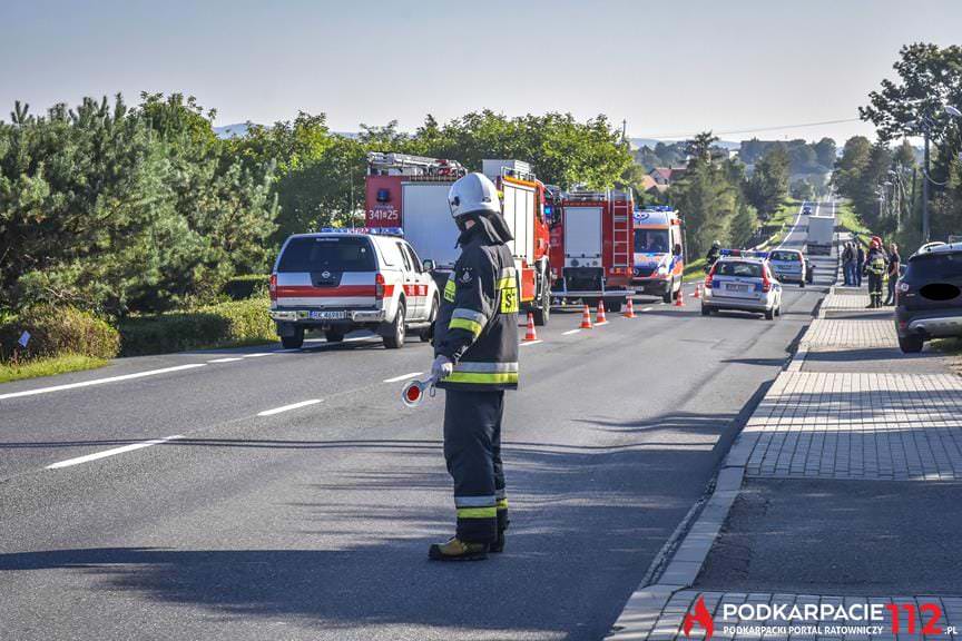 Wypadek motocyklisty w Miejscu Piastowym