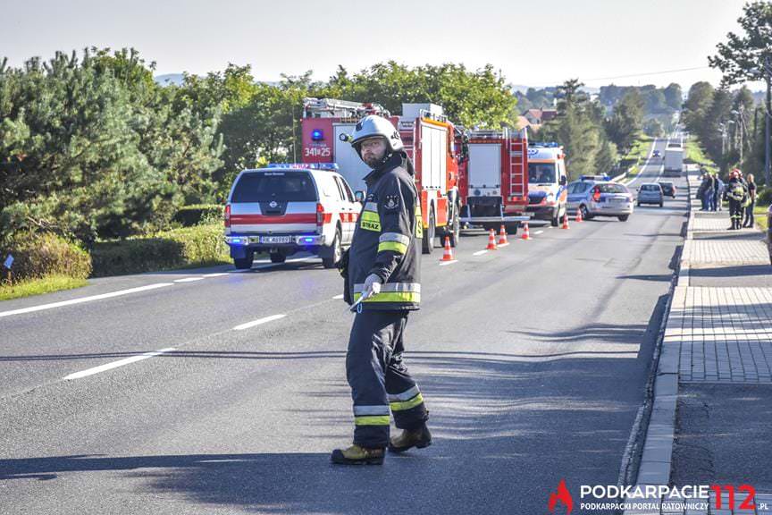 Wypadek motocyklisty w Miejscu Piastowym