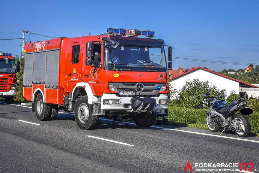Wypadek motocyklisty w Miejscu Piastowym