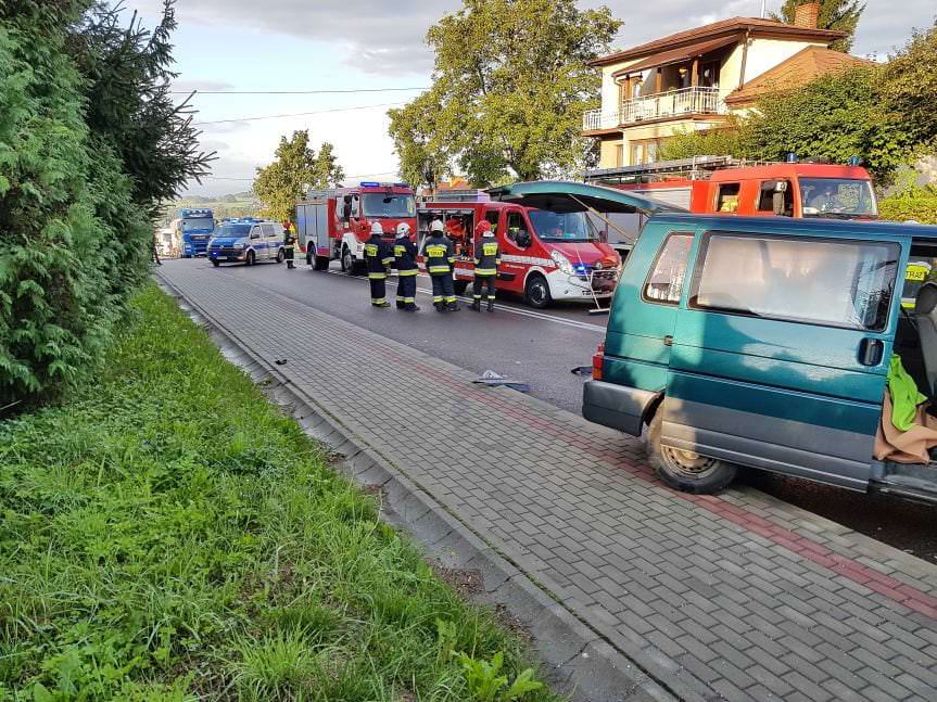 Wypadek na drodze krajowej w Jabłonicy Polskiej