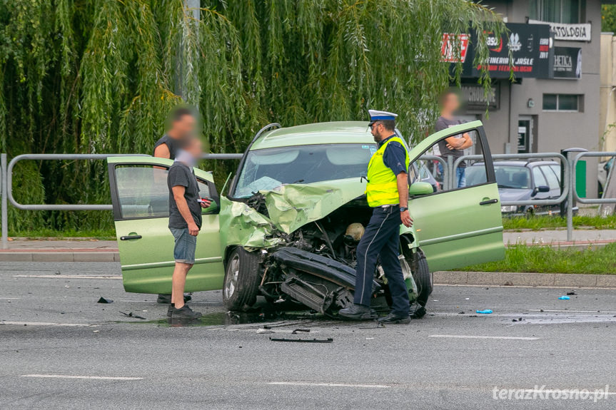 Wypadek na Podkarpackiej w Krośnie