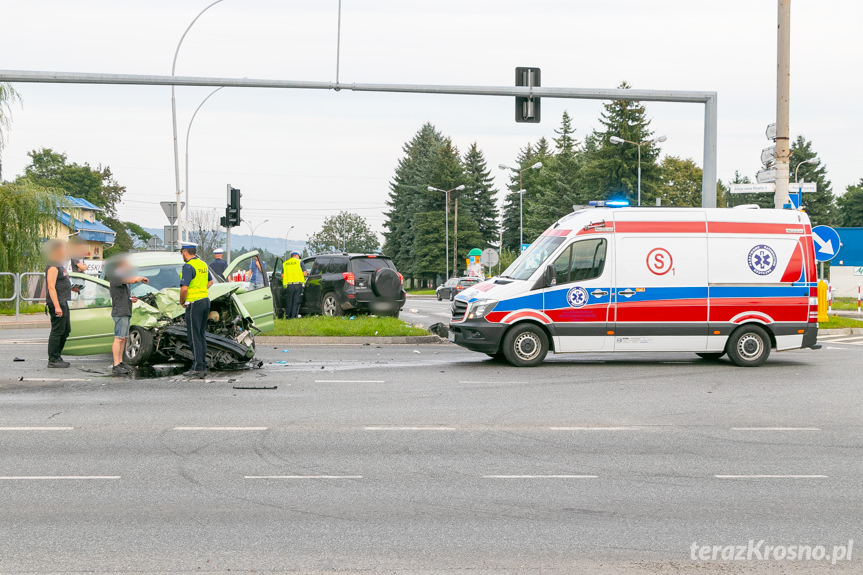 Wypadek na Podkarpackiej w Krośnie