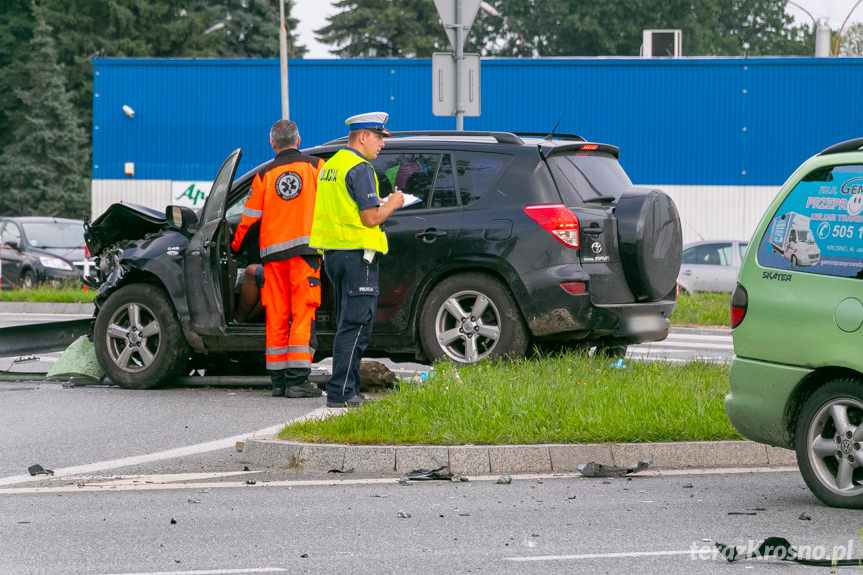 Wypadek na Podkarpackiej w Krośnie