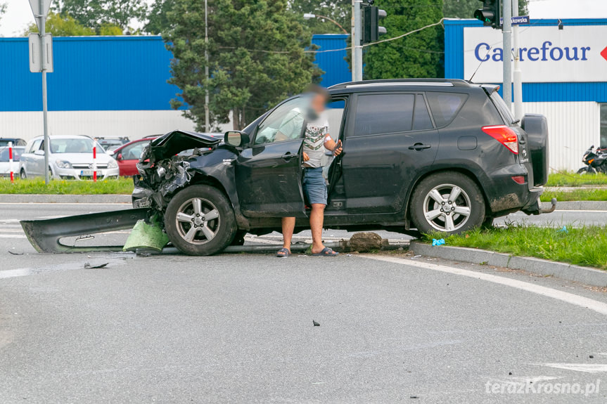 Wypadek na Podkarpackiej w Krośnie
