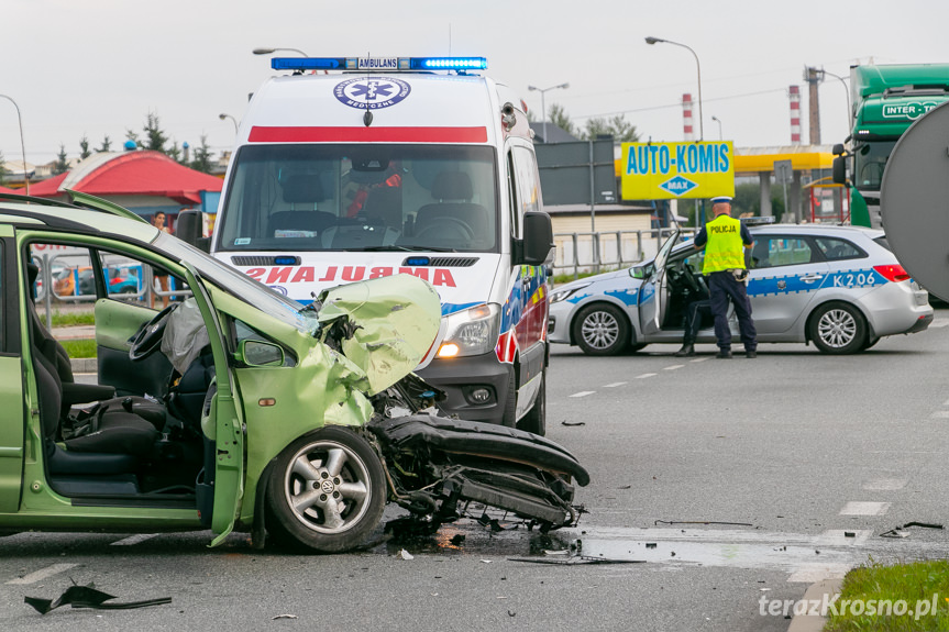 Wypadek na Podkarpackiej w Krośnie