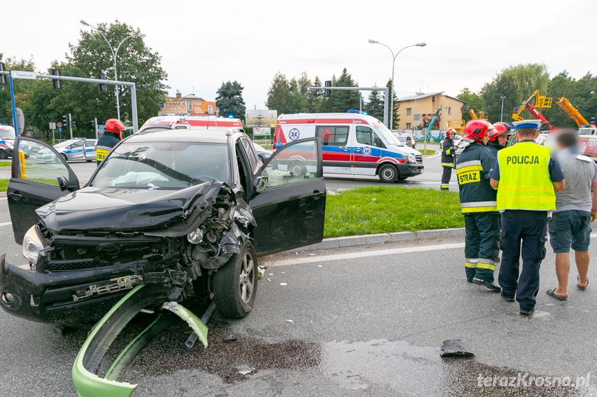 Wypadek na Podkarpackiej w Krośnie