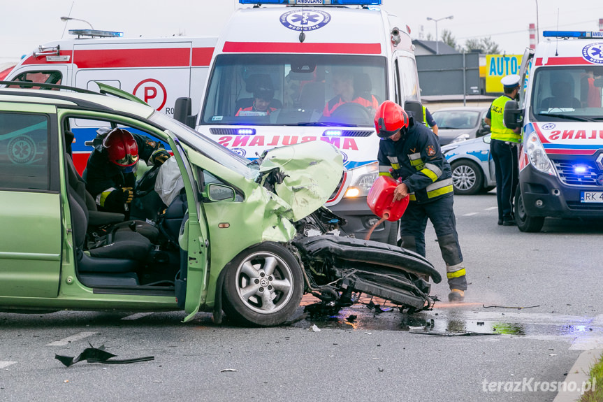 Wypadek na Podkarpackiej w Krośnie