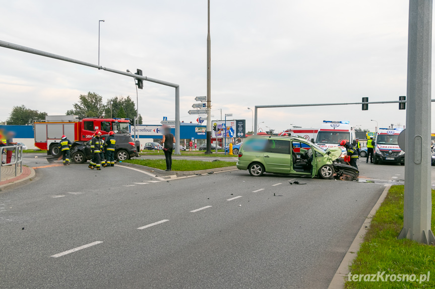 Wypadek na Podkarpackiej w Krośnie