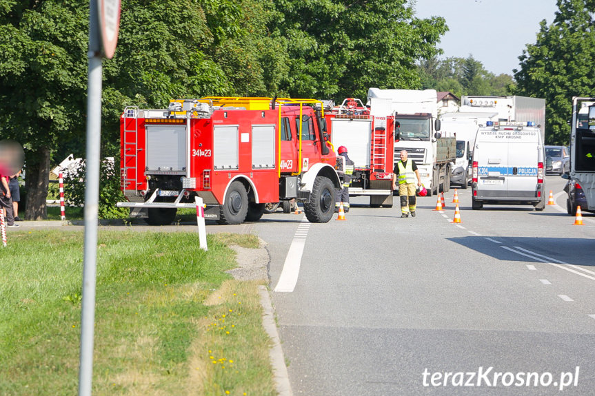 Wypadek na Podkarpackiej w Krośnie