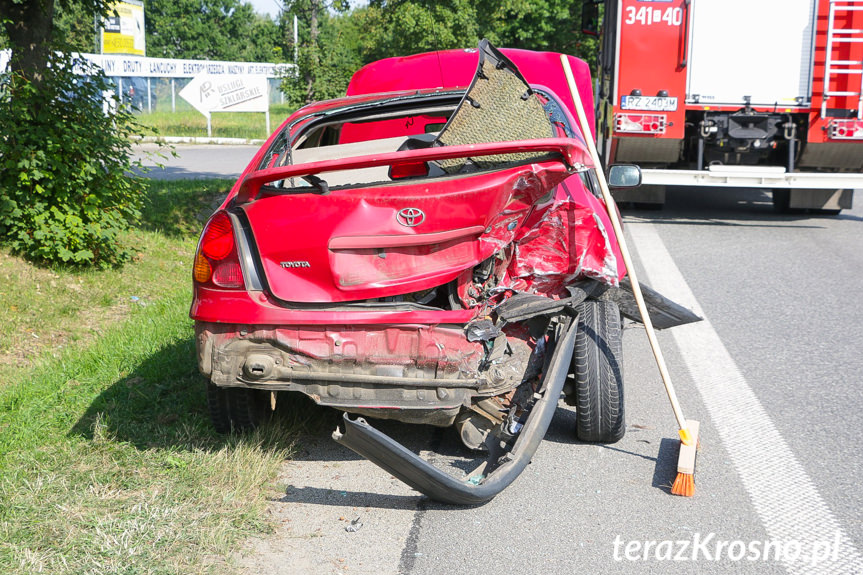 Wypadek na Podkarpackiej w Krośnie