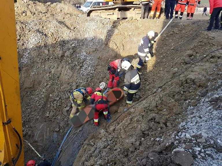 Wypadek przy pracach ziemnych 