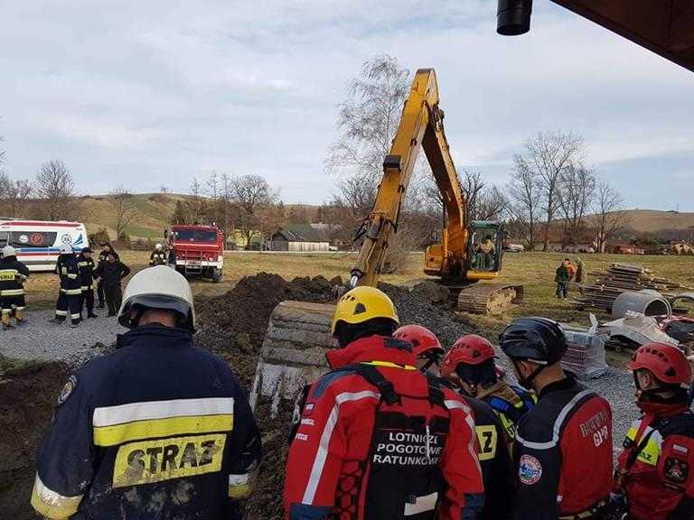 Wypadek przy pracach ziemnych 