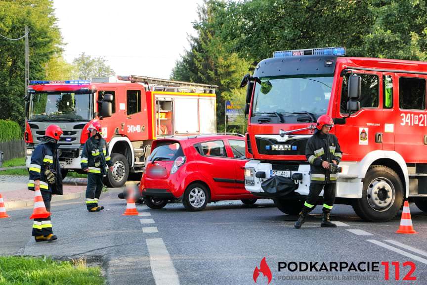 Wypadek w Krośnie ulica Rzeszowska