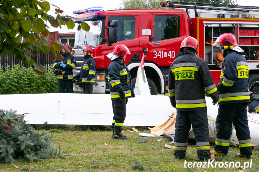 Wypadek w Krośnie. W okolicy lotniska rozbił się szybowiec