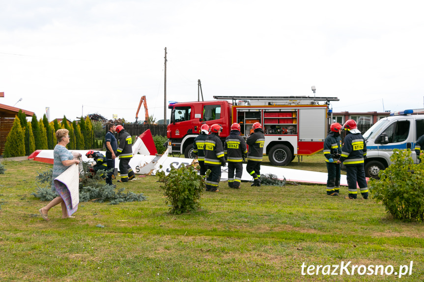 Wypadek w Krośnie. W okolicy lotniska rozbił się szybowiec