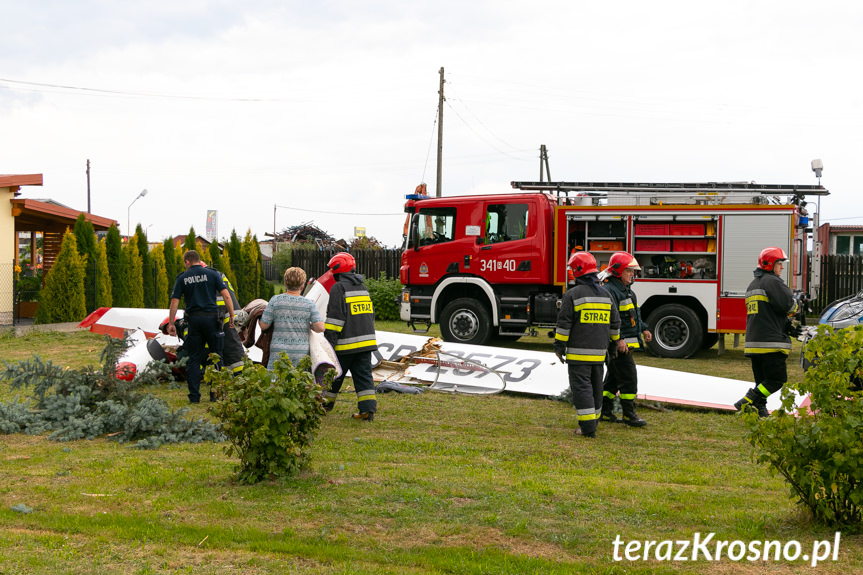 Wypadek w Krośnie. W okolicy lotniska rozbił się szybowiec