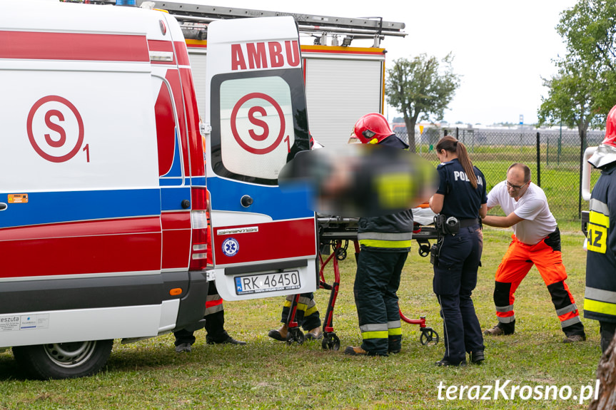 Wypadek w Krośnie. W okolicy lotniska rozbił się szybowiec