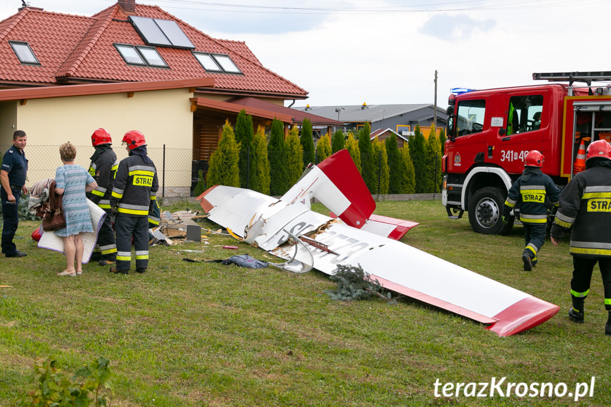 Wypadek w Krośnie. W okolicy lotniska rozbił się szybowiec