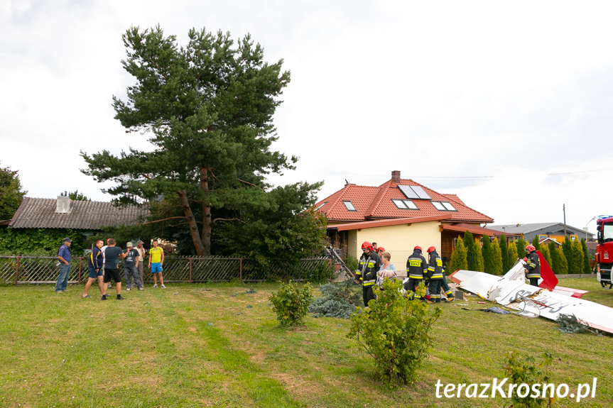 Wypadek w Krośnie. W okolicy lotniska rozbił się szybowiec