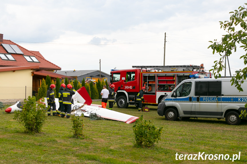 Wypadek w Krośnie. W okolicy lotniska rozbił się szybowiec
