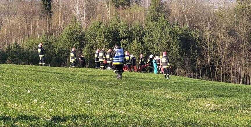 Wypadek w lesie -interweniował helikopter Pogotowia  Ratunkowego