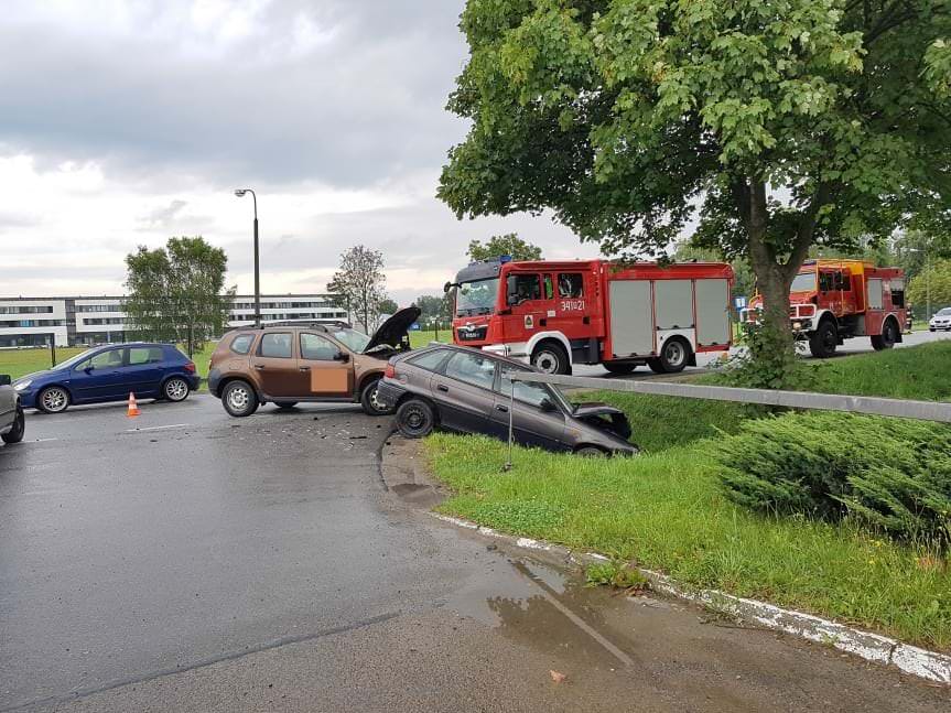 Zdarzenie drogowe na ul.Podkarpackiej w Krośnie