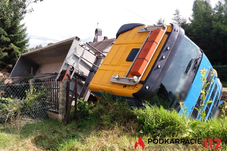 Zderzenie ciężarówek w Jabłonce
