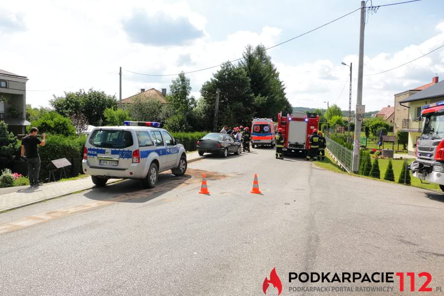 Zderzenie dwóch samochodów w Jedliczu