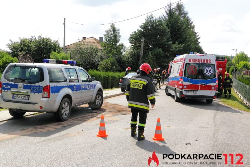 Zderzenie dwóch samochodów w Jedliczu