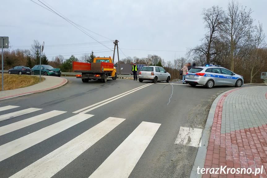 Zderzenie dwóch samochodów w Krościenku Wyżnym