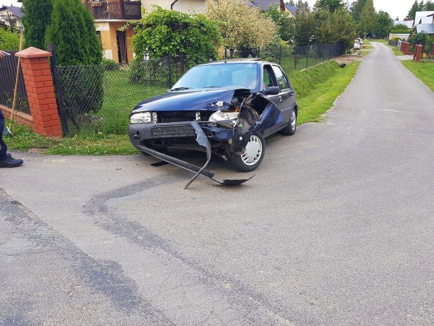 Zderzenie Forda i Opla w Korczynie