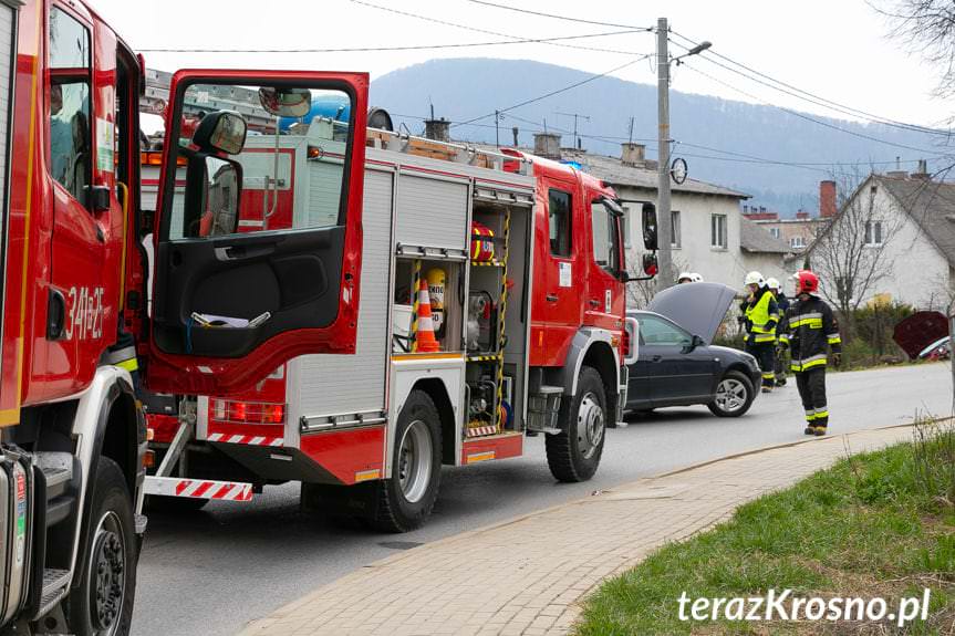 Zderzenie hondy i audi w Cergowej