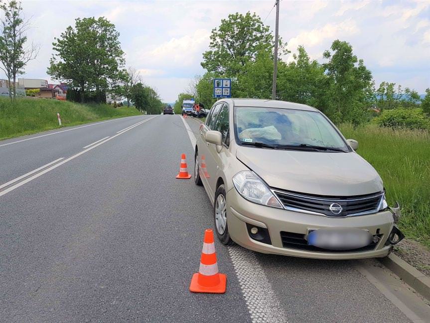 Zderzenie Nissana i Hyundaia w Krośnie