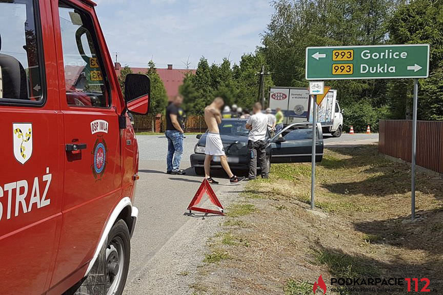 Zderzenie trzech samochodów w Iwli