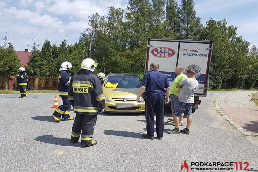 Zderzenie trzech samochodów w Iwli