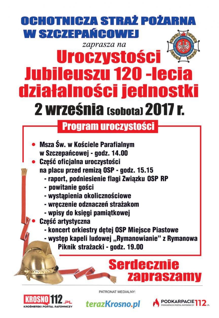 Uroczystości Jubileuszu 120-lecia OSP Szczepańcowa