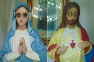12 i 13 latek wypalili Maryi i Jezusowi oczy