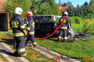Pożar samochodu w Krościenku Wyżnym