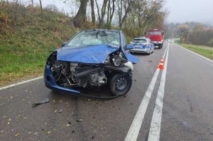 Domaradz. Zderzenie dwóch samochodów
