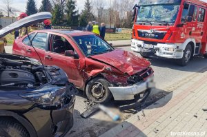 Kolizja na skrzyżowaniu ulic Lwowskiej i Bieszczadzkiej w Krośnie