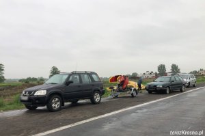 Kolizja trzech samochodów w Miejscu Piastowym
