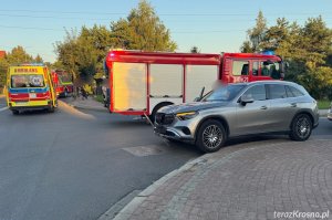 Krosno. Zderzenie rowerzysty z samochodem