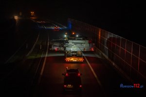 Nocny przejazd maszyny TBM przez Rzeszów  [FOTO]