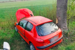 Nowy Żmigród. Zjechała z drogi do przydrożnego rowu