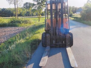 Pijany jechał wózkiem widłowym