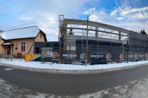 Postępy budowy sali gimnastycznej w Dobieszynie