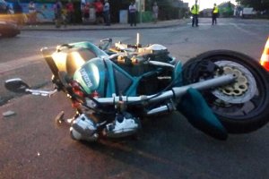 Poszkodowany motocyklista po wypadku w Lubaczowie