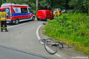 Potrącenie rowerzysty w Wietrznie